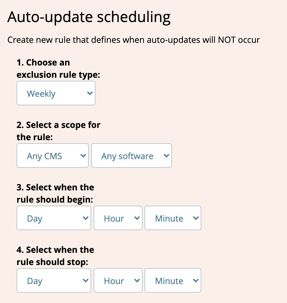 auto update rule builder